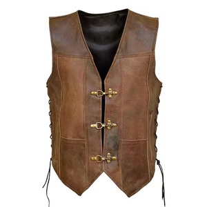 Nouveau Gilet de Motard Homme en Cuir Véritable 2026 – Hiver Chaud, Respirant, Réversible, Imperméable, Col en V, Fermeture Éclair, Port Discret - Product Image 4
