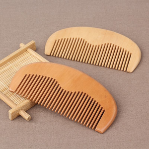 Private Label Pocket Size Wooden Hair <b>Comb</b> Anti-Static Small <b>Beard</b> and <b>Mustache</b> <b>Comb</b> Natural Peach Natural Crafts - Product Image 3