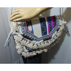 Bolso de Mano Banjara Vintage Hecho a Mano para Mujer, con Forro de Algodón, Diseño Bohemio con Botones, Nueva Colección, Moda Étnica Casual - Product Image 4