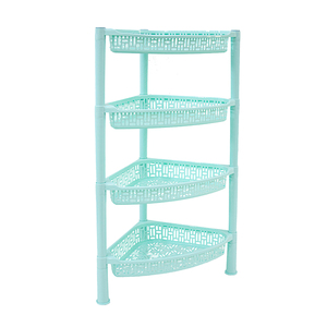 Large 4-Tier Quarter Circle PP Plastic Corner <b>Shelf</b> Multi-Purpose Storage <b>Rack</b> Eco-Friendly Durable Modern <b>Kitchen</b> Storage - Product Image 3