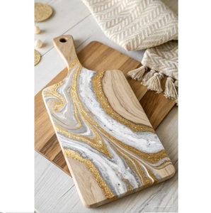 Planche à découper rectangulaire en résine et bois, artisanale, de style impérial, 1,5 cm d'épaisseur, design décoratif, facile à nettoyer - Product Image 1