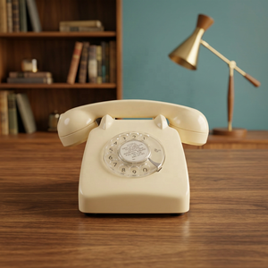 Téléphone rotatif vintage en laiton, téléphone fixe rétro, téléphone de bureau antique noir pour la décoration de la maison ou du bureau - Product Image 6