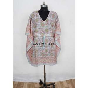 Vestido de Verano Ligero Coreano de Algodón 100% Puro Hecho a Mano para Mujer, Estilo Vintage Formal, Transpirable, con Volantes, Tipo Kaftan, para Noche o Playa - Product Image 1