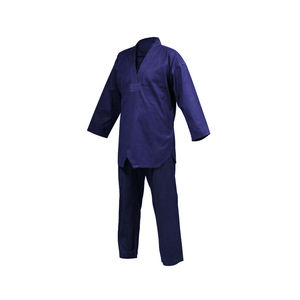 ชุดเทควันโดสั่งทำพิเศษ ผ้าฝ้าย 100% ระบายอากาศ แห้งเร็ว ราคาโรงงาน รับผลิตแบบ OEM ชุดศิลปะการต่อสู้สำหรับผู้ชาย ดีไซน์ใหม่ - Product Image 2