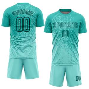 Tenue de football respirante 100% polyester à manches courtes, haute qualité, personnalisable pour hommes, nouvelle arrivée, ensembles de tenues de football - Product Image 1