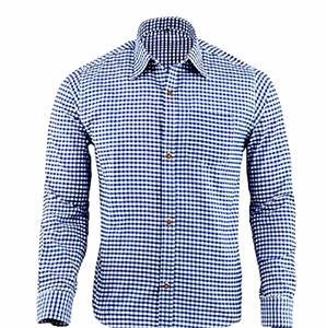 เสื้อเชิ้ตบาวาเรียนสีน้ำเงินสำหรับผู้ชาย เทศกาลอ็อกโทเบอร์เฟสต์ ผ้าฝ้าย แขนยาว ไซส์ S ถึง 4XL - Product Image 1