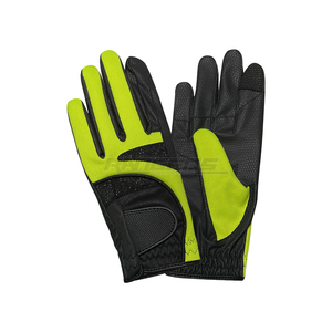 Gants d'équitation en gros, respirants, jaune fluo, pour l'été, pour adultes et enfants, avec logo personnalisé - Product Image 1