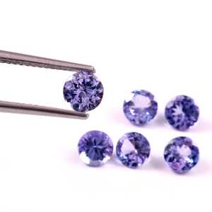 Tanzanite naturelle 1,75 mm, taille ronde, facettée, calibrée, pierre précieuse certifiée, pour la fabrication de bijoux, fournisseur en gros - Product Image 2