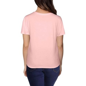 เสื้อยืดผู้หญิงคอตตอนสั่งทำโลโก้ขายส่ง เสื้อเปล่าระบายอากาศดี สไตล์สตรีทแวร์สำหรับฤดูร้อน รับผลิตแบบ OEM แขนสั้นทรงหลวมไหล่ตก - Product Image 3