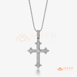Colgante de Cruz de Moissanita Tono Oro, Collar con Dijes Estilo Hip Hop Iced Out, Joyería Religiosa de Lujo, Regalo Impresionante para Hombres - Product Image 5