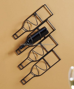 Porte-vin de conception de roue moderne en métal avec stockage élégant de bouteille parfait pour l'accessoire de barre - Product Image 4