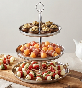 Premium 3-Tier Stainless Steel <b>Cake</b> <b>Stand</b> With Silver Finish Reusable Multi-Layer Display For Elegant Wedding Events And Gifts - Product Image 3