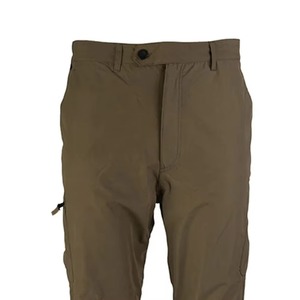 Pantalon de chasse pour homme en softshell vert olive, imperméable, respirant, vêtements d'extérieur, saison automne, couleur unie, tissu polyester - Product Image 3