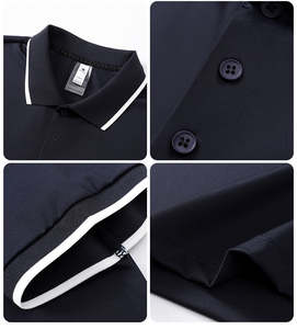 Polo personnalisé pour hommes et femmes, motif uni, séchage rapide, vêtements de travail d'entreprise, logo imprimé, broderie, anti-boulochage - Product Image 6