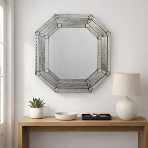 Espejo de Pared de Estilo Veneciano Antiguo |   Espejo Decorativo Barroco de Lujo |   Espejo Decorativo de Vidrio Vintage |   Espejo Decorativo para Interiores del Hogar - Product Image 4