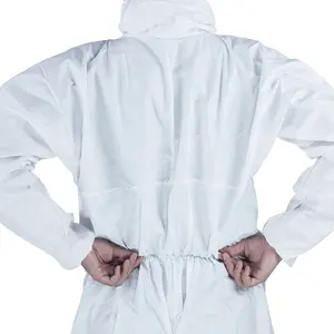 Baju kerja keamanan anti debu 50gsm, baju kerja anti partikel tanpa anyaman SMS sekali pakai