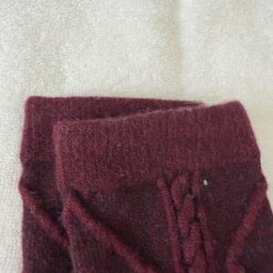 Wholesale Men's <b>Burgundy</b> Knitted Crew <b>Socks</b> Geometric Pattern Wool Viscose Winter Thermo Warm - Product Image 4