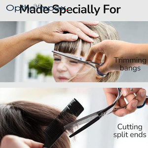 Ciseaux de coiffure professionnels en acier inoxydable à lame affûtée pour la texture des cheveux et la coupe détaillée – Idéal pour barbiers et salons - Product Image 6
