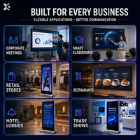 Écran LCD numérique autonome de 43 pouces avec Android intégré, CMS, affichage publicitaire, menu, affichage commercial