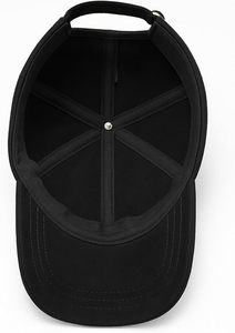Gorra de Béisbol MSL Negra de Gamuza, 6 Paneles, Ajustada, Unisex, Casual, Color Sólido, Talla Adulto 58-60CM - Product Image 3