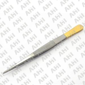 Pince à dissection manuelle AHI en acier inoxydable allemand de haute qualité, réutilisable, type TC, pour pansements et prélèvements. - Product Image 6