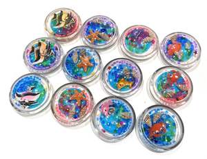 Imán Redondo para Refrigerador de Acrílico, Multicolor, Personalizado, Duradero, con Delfines y Cuentas en 3D, Artículos Promocionales, Regalos - Product Image 6