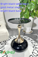 Table d'appoint ronde en métal, table d'appoint de style mid-century, table basse vintage sur piétement pour salon avec plateau en céramique verte