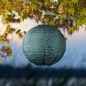 Round Embossed <b>Lantern</b> With Geometric Pattern For Home Decoration - Product Image 5