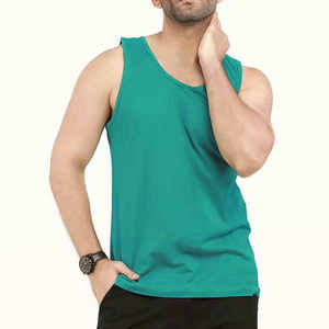 Débardeur Homme Personnalisable 100% Polyester Uni Col Rond Formel Écologique avec Logo Frontal pour la Gym - Product Image 5