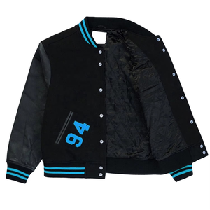 Chaquetas Varsity para Hombre Personalizadas en Satén / Chaquetas Varsity de Fútbol Americano Personalizadas con Cinta, Chaquetas Letterman para Hombre - Product Image 5