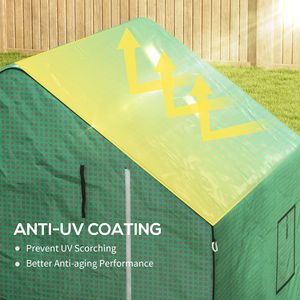 Cover di ricambio con porta avvolgi e prese d'aria per serre Walk-In 55x56x75 pollici modello serre da giardino - Product Image 5