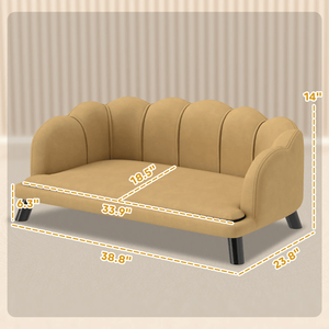 Canapé-lit pour animaux de compagnie en peluche rayé pour grands chiens XL/XXL, durable et lavable, intérieur/extérieur, hiver/été - Product Image 3