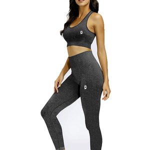 Conjunto de Yoga para Mujer de la Mejor Calidad, Diseño Sólido con Logotipo Frontal, Hecho a Medida, 2 Piezas, Cintura Alta, Secado Rápido y Transpirable - Product Image 3