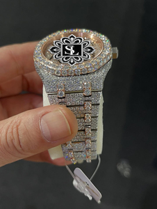 นาฬิกาข้อมือผู้ชาย SHRILIKE JEWELS รุ่นคลาสสิค สปอร์ต ดีไซน์เรียบง่าย ตัวเรือนสแตนเลสสตีล หน้าปัดแบบอารบิก ประดับเพชร VVS1 แล็บโกรว์ ดีไซน์โบราณ - Product Image 2