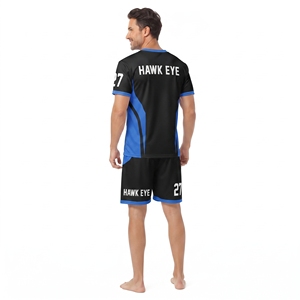 Conjunto de Camiseta de Entrenamiento de Fútbol Personalizada para Hombre, Cuello en V, Pantalones Cortos, para Adultos, 100% Poliéster, Ropa Deportiva con Diseño Sublimado - Product Image 2
