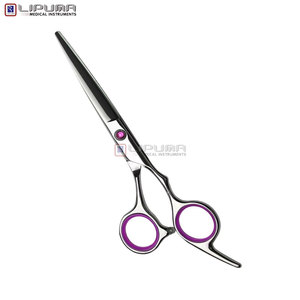 Ciseaux professionnels pour barbier à lame droite, design ergonomique, lames ultra-affûtées en acier inoxydable pour la coiffure - Product Image 2