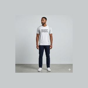 เสื้อยืดผู้ชายทรงหลวมไหล่ตก เสื้อยืดเปล่าสั่งทำ เสื้อยืดผู้ชายขายส่ง ผ้าฝ้ายออร์แกนิค สกรีนโลโก้ ผ้าไมโครไฟเบอร์ - Product Image 1