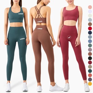 OEM Women Gym Fitness Striped Breathable 2 Piece Sets High Waist Butt Lifting Bottoms Sports Active Yoga - Product Image 1