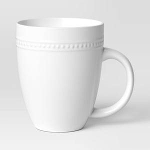Taza de Café Clásica de Cerámica Blanca con Acabado Brillante Suave, Diseño Elegante, Asa Resistente para Uso Diario en el Hogar y la Oficina - Product Image 1