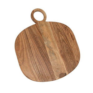 Planche à découper en bois d'acacia rustique, épaisse, rectangulaire, pour la cuisine, la découpe et le service, avec trou de suspension, décoration élégante de style farmhouse - Product Image 4