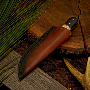 Couteau de chasse BA Enterprises BA-255, artisanal, en acier Damas de qualité industrielle, lame fixe, pointe tombante, couteau de survie - Product Image 3