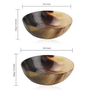 Cuenco de Cocina Decorativo Hecho a Mano con Cuerno de Búfalo Natural Pulido, Ecológico, Duradero, No Tóxico y Apto para Alimentos - Product Image 2