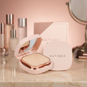 NATINDA Silky Cover Pact, Polvo Compacto de Larga Duración Antiarrugas, Maquillaje de Belleza Coreana para Todo Tipo de Piel - Product Image 3