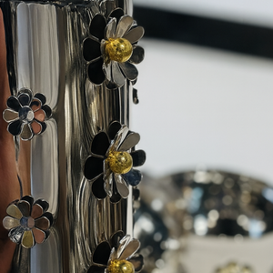 Luxury Silver Metal <b>Bakhoor</b> Burner with 3D Floral Embellishments Modern Arabic Incense Burner for <b>Oud</b> and Resin Frankincense - Product Image 4