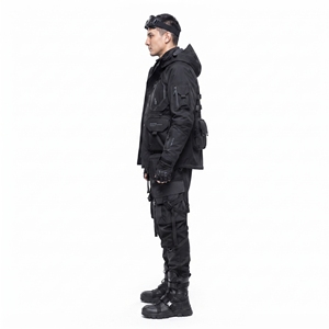 Ensemble veste tactique et pantalon cargo pour homme 2024, style techwear, streetwear urbain, cyberpunk, multi-poches, imperméable, vêtements utilitaires d'extérieur - Product Image 2