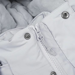 Veste de ski et de snowboard pour homme, imperméable, coupe-vent, gris clair, isolée, à capuche, avec protège-poignets, isolation synthétique - Product Image 3