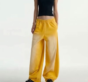 Nouvelle Collection 2026 – Pantalon Évasé Femme Teint Ombré Coupe Ample Taille Élastique Tendance Streetwear Décontracté - Product Image 1