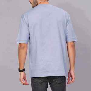 Camiseta Premium de Algodón Grueso Oversize para Hombre, Estilo Urbano, Hombros Caídos, Lisa, Lavanda Morado, Cuello Redondo, para Hombre - Product Image 2
