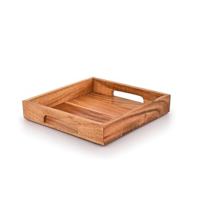 Bandeja de madera tallada de fabricante confiable con arte tradicional para decoración elegante del hogar y restaurantes - Product Image 5