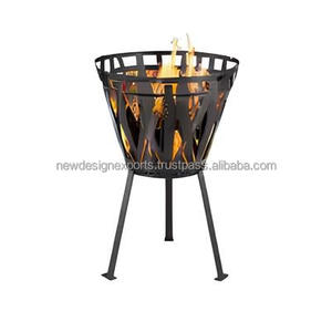 Modern Heavy Duty Metal Square <b>Fire</b> <b>Pit</b> with Notched Corners High Heating Output - Product Image 3